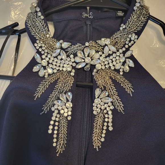 Lulu's xs Navy Blue Cocktail Dress - Picture 7 of 7